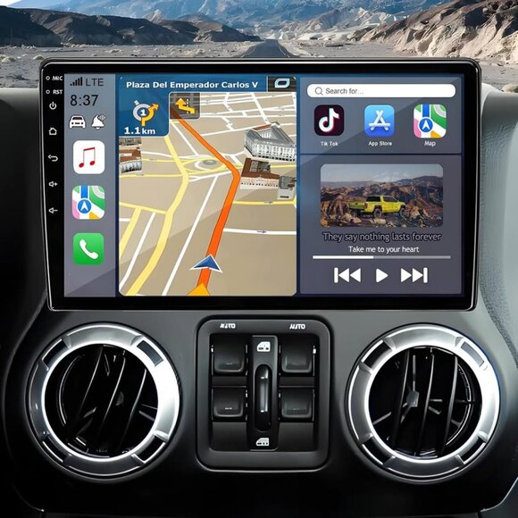 Jeep Wrangler JK 2007–2018 10.2” Android 14 Touchscreen Radio – Wireless - Picture 3 of 8